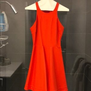 Elizabeth and James Orange Cocktail Dress